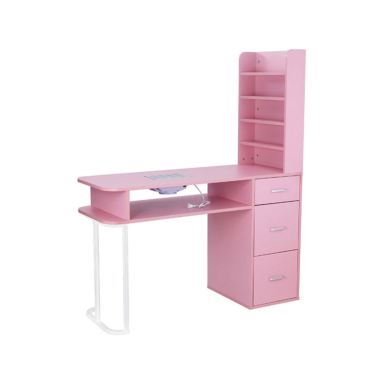 HZ2040PK Kozmetický stolík na nechty so zberačom prachu a podložkou na zápästie