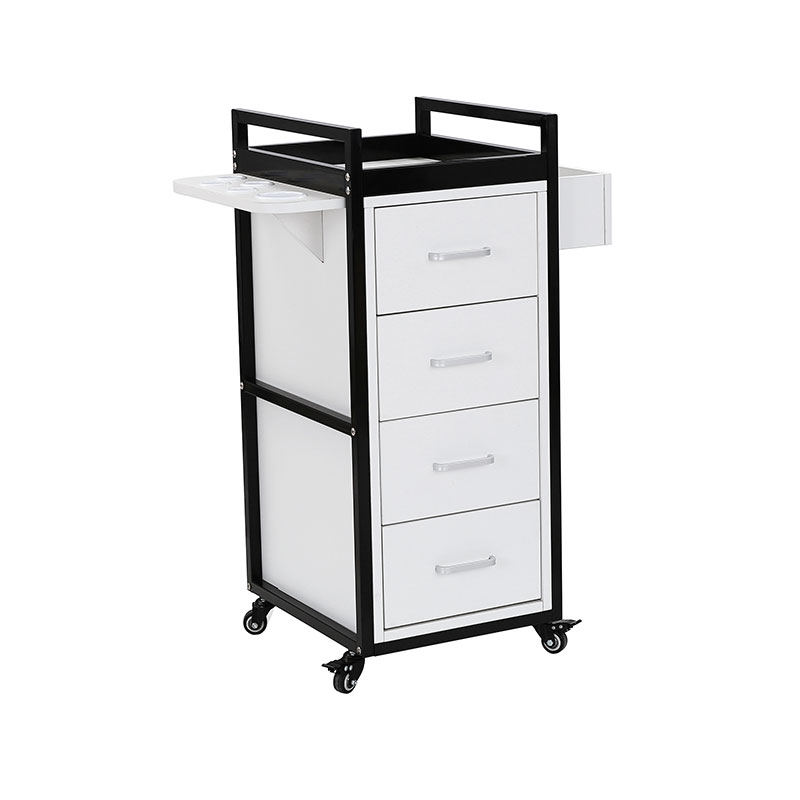 HZ2069BK / HZ2069W Čierno-zlatý vozík do kozmetického salónu