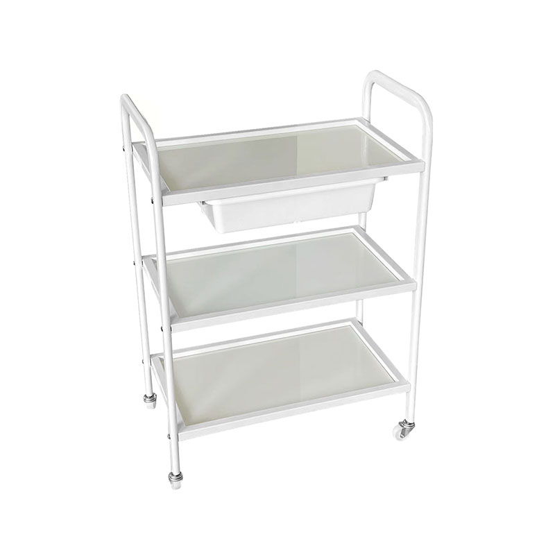 HZ2002BZ / HZ2002Z Pojazdný vozík do salónu, sklenený podnos a kovový rám