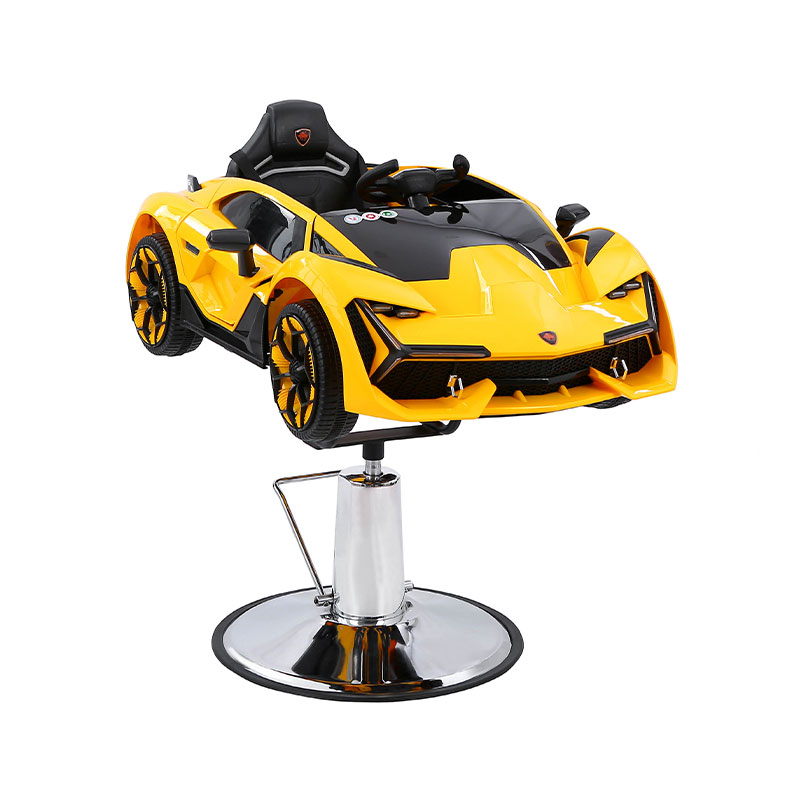 HZ8103Z Žlté detské holičské kreslá v tvare auta