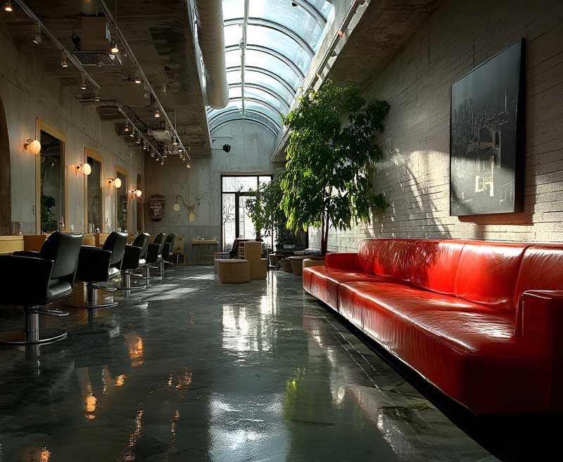 Lavička na čakanie v salóne