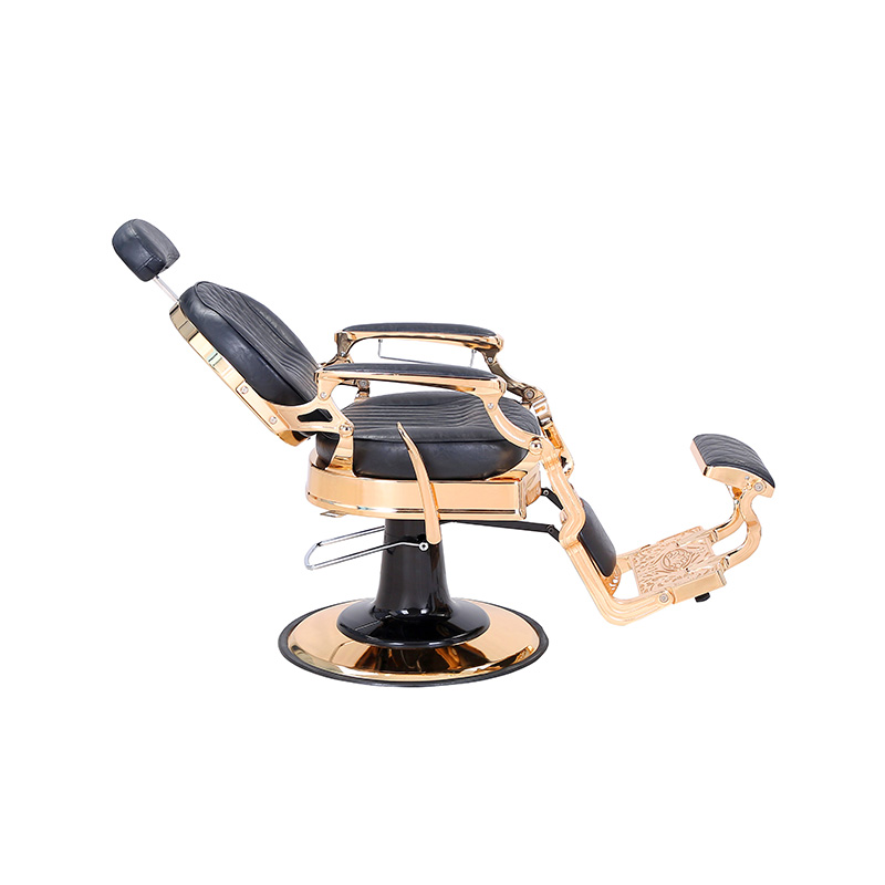 HZHZ8799E Čierne kárované retro kadernícke kreslo