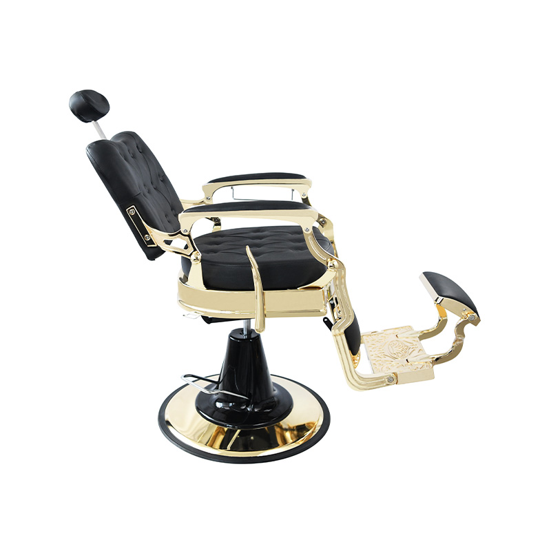 HZ8799F Ťažká hydraulická sklopná holičská stolička so štvorcovým operadlom vo vintage štýle