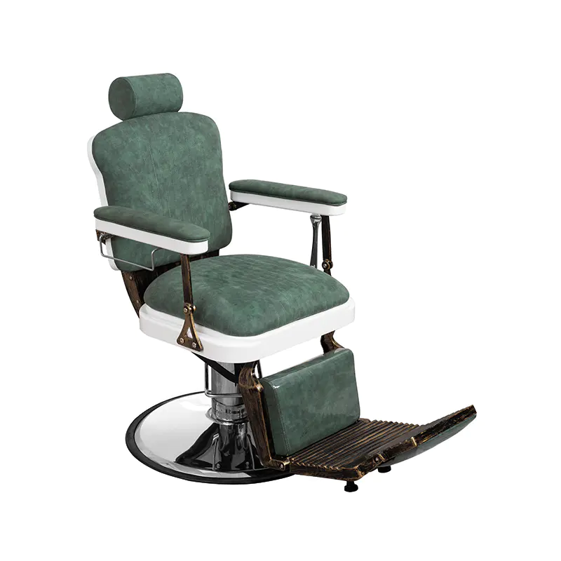 HZ8753BK / HZ8753GR / HZ8753RD Čierne vintage holičské kreslo lincoln