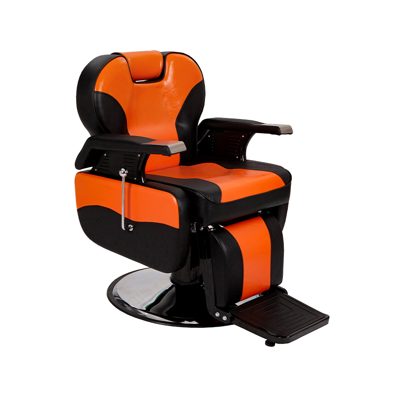 HZ8702D Čierne klasické holičské kreslo polohovateľné kadernícke kreslo